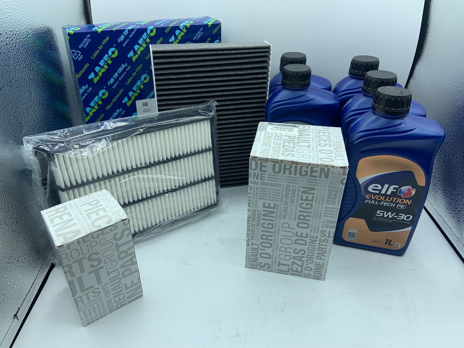 KIT TAGLIANDO 4 FILTRI 5 LT ELF 5W30 PER NISSAN QASHQAI KADJAR...