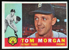 1960 TOPPS  #33 TOM MORGAN Detroit Tigers  MLB baseball card creased