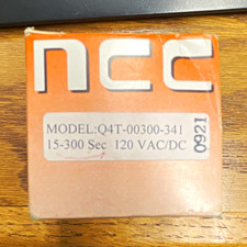 NCC Time Delay Relay Q4T-00300-341 120VAC 15-300 Sec 3-Pin 8A