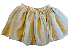 Gymboree Tulle Tutu Skirt Sz 8 Glitter Gold Metallic Flouncy Fairy Party Formal