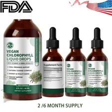 1/3 Pack Liquid Chlorophyll Drops Cleanse  Support Immune  Energy 2OZ