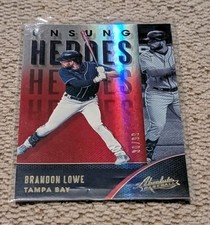 2021 BRANDON LOWE ABSOLUTE UNSUNG HEROES RED /99 (RAYS)