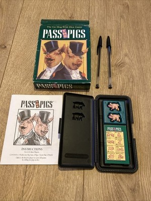 VINTAGE Pass the Pigs - Milton Bradley 1992 Go Hog Wild Würfelspiel MB (b1)