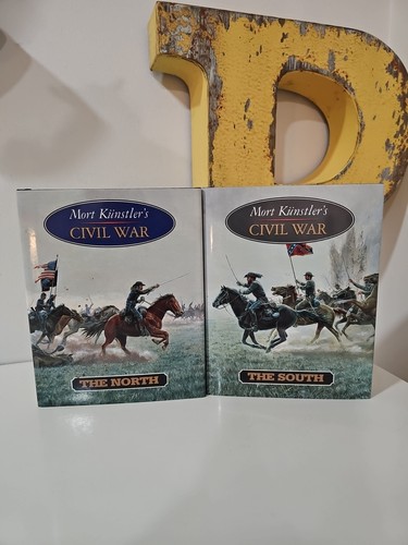 Set Of 2  Civil War The North & South By Mort Künstler Used Hardcover Books