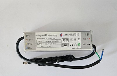 WATERPROOF LED POWER SUPPLY EWP-30-700mA 30W IP67 Ersatztrafo Transformator