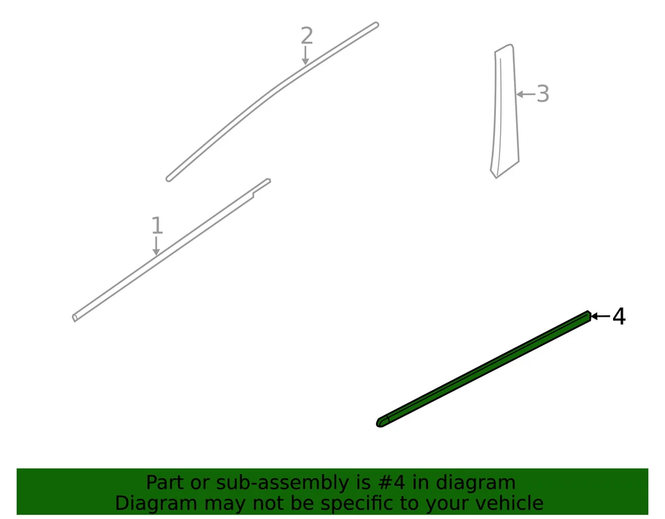 Genuine Nissan 2010-2015 Rogue Left Front Lower Door Molding - NEW OEM - Image 3 of 3
