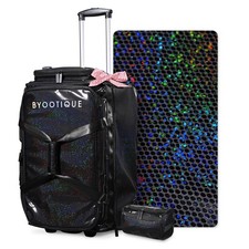 Byootique Rolling Dance Bag with Wheels Travel Duffle Bag Expandable FA Starry