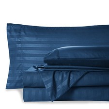 Queen Stripe Set - Luxury Hotel 1800 Premier Bedding Sheets  Pillowcases - U...