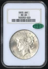 US Coin 1923 Peace Silver Dollar NGC MS65 CAC Blazing Luster NO RESERVE!