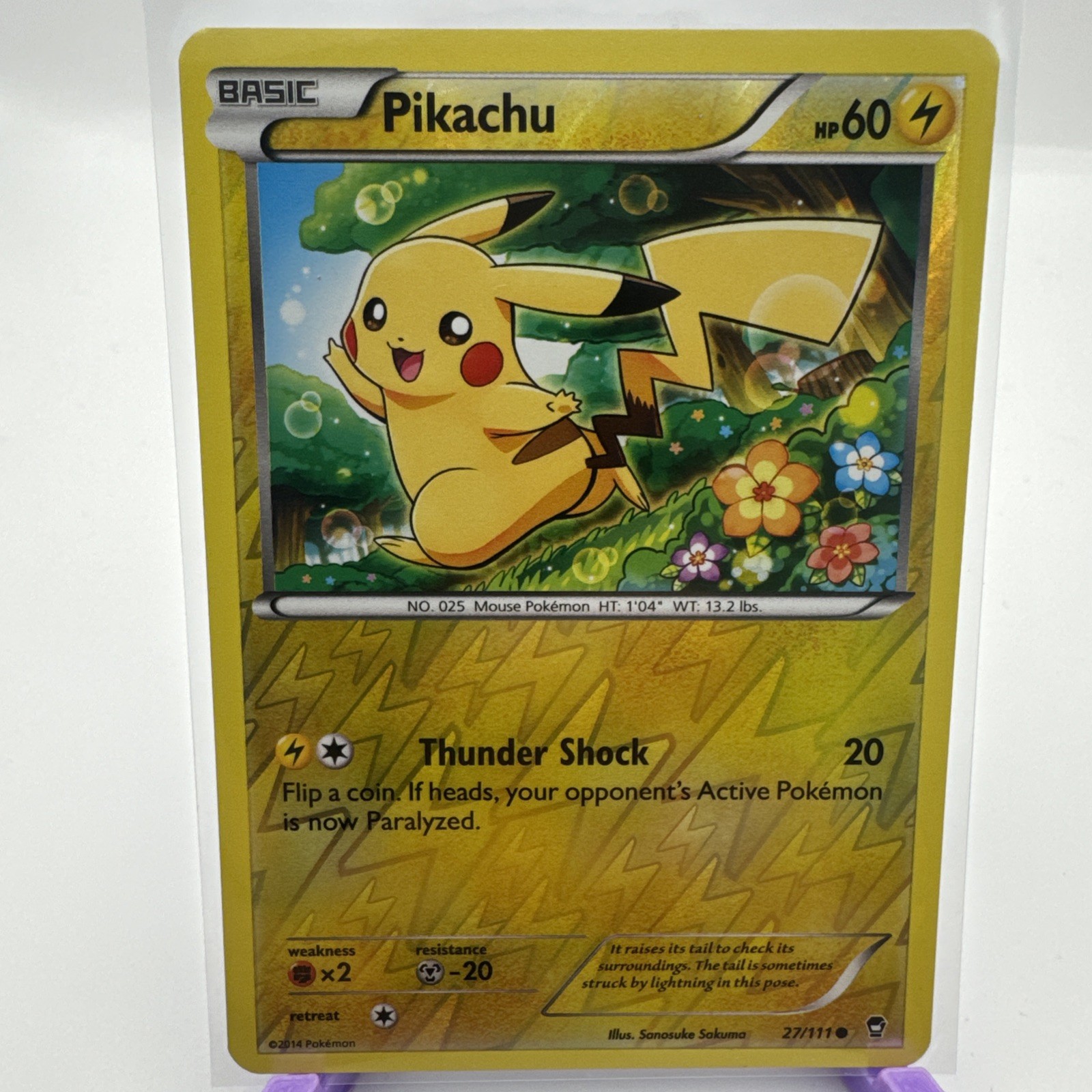 Pikachu 27/111 Common XY Furious Fists Reverse Holo Pokémon Card LP