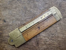 Antique 6" Stanley Rule & Level Co. No. 36 Folding Boxwood Caliper Rule, 2 Fold