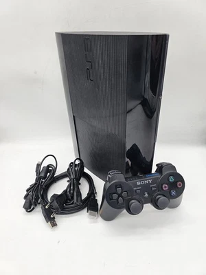 SONY PLAYSTATION 3 KONSOLE 500GB SUPERSLIM INKL. CONTROLLER | BLACK | CECH-4304C - Bild 1 von 4