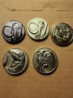 Mighty Morphin Power Rangers Vintage Morpher Coins 1993 Set of 5