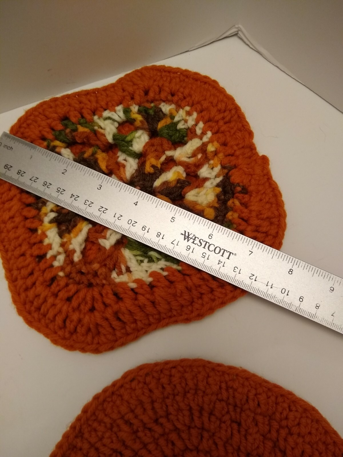 Vintage Fall Harvest Burnt Orange Pot Holders Hot Plate Handmade