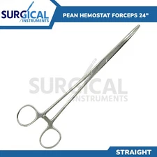 Rochester Pean Hemostat Forceps 18" Straight Stainless Steel German Grade