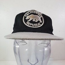 Leader LOGA Junior Black California Republic Bear Snapback Baseball Hat