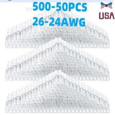 AWG 26-24 Solder Butt Wire Connectors Heat Shrink Seal Sleeve Terminals 500-50X