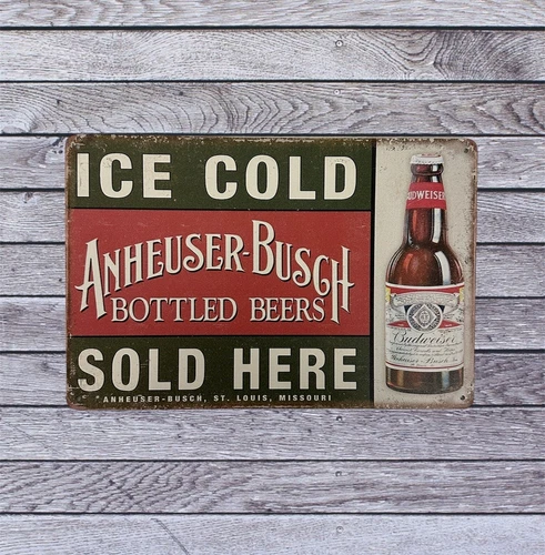 Budweiser Beer Vintage Style Tin Metal Bar Sign Poster Man Cave Collectible New