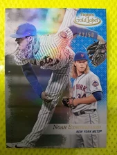 2017 Topps Gold Label Noah Syndegaard Class 3 SSP Throwing BLUE /50