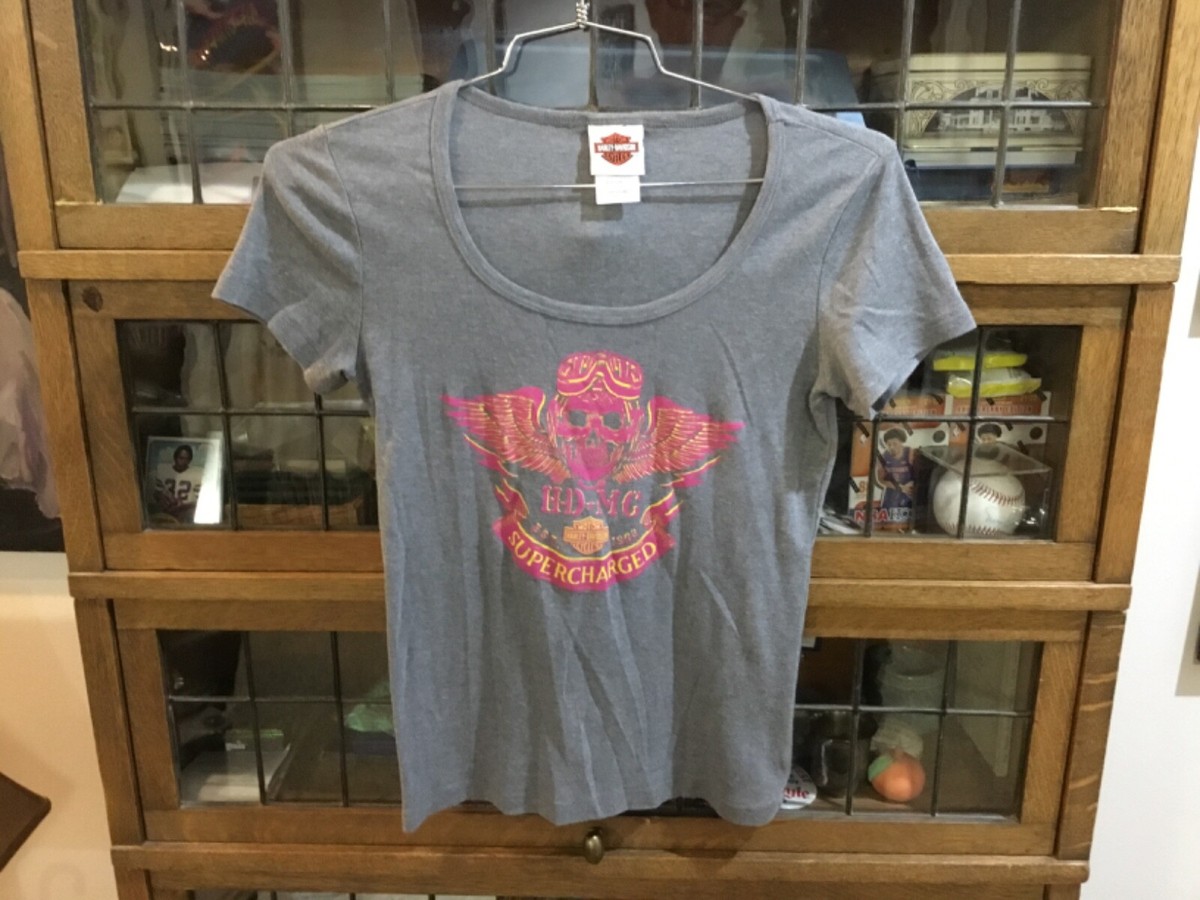 トップス 2014's HARLEY-DAVIDSON Skul Tee Shirt L Harley-Davidson® Men's H-D Skull Badge Short Sleeve T-Shirt