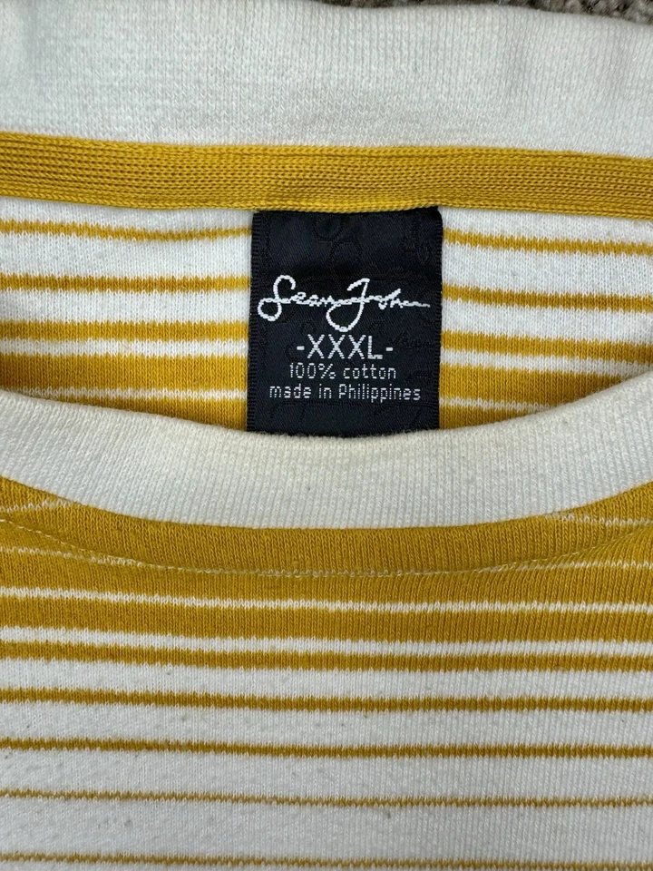 Vintage Sean John Size 3XL Pullover Sweater Striped Hip Hop Crewneck Y2K Logo - Image 3 of 4