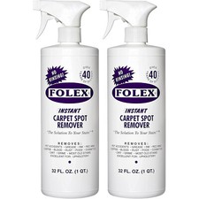 2 Pack Folex Instant Carpet Spot Remover - 32 oz - Removes Pet Accidents, Grease 0.78 per fl oz