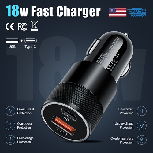 Fast PD Car Charger USB And Type C For Apple iPhone 16 15 14 13 Plus Pro Max - Picture 3 of 20