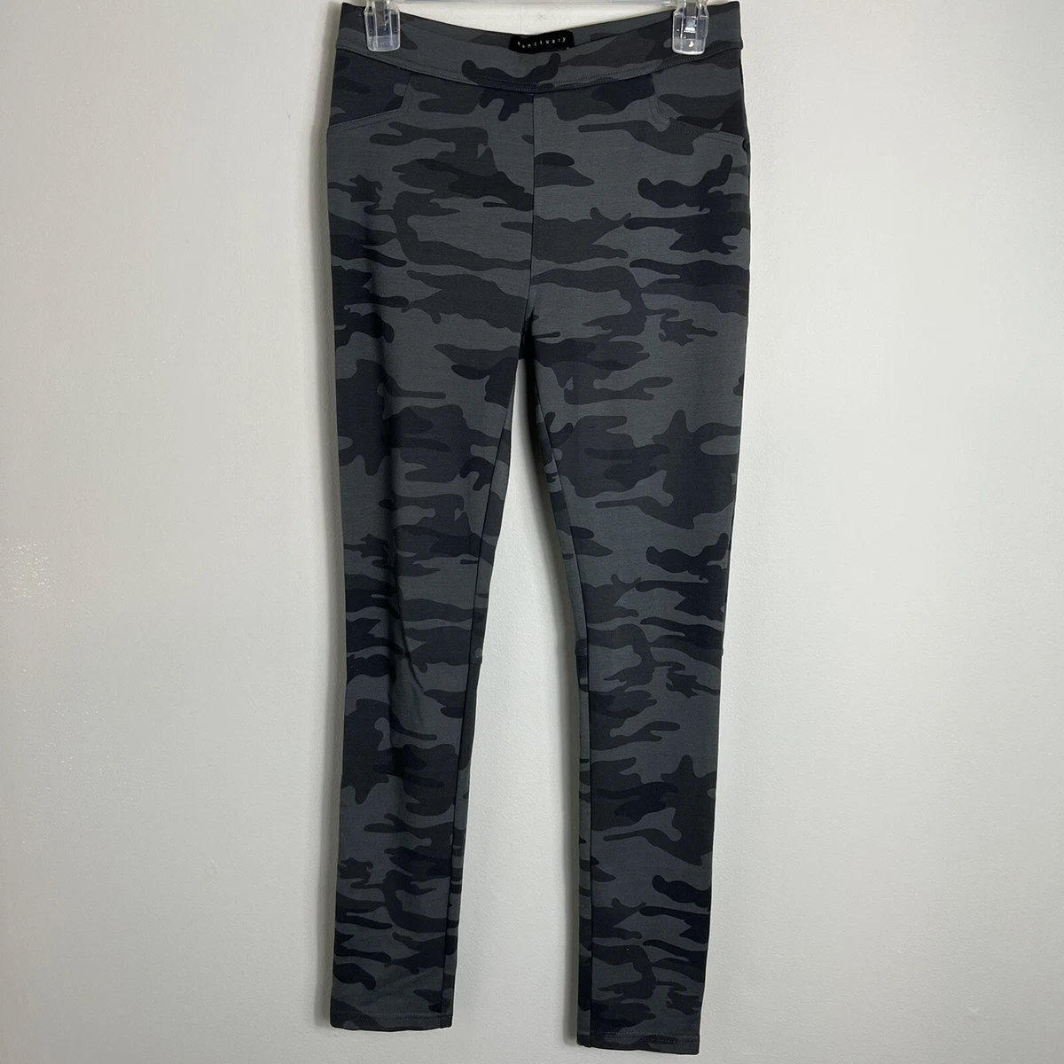 Sanctuary Gray Camo Slim Leg Pull On Pants Jeggings-Size Small