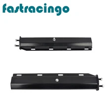 2 1/2" Mud Flap Hanger Pair Set 30 Inch Straight Angled  Bolt Pattern Black
