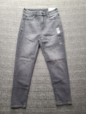 American Eagle Jeans Womens 4 Curvy Mom High Rise Distressed Stretch 90's Grunge