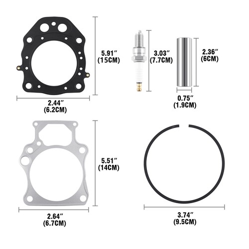Cylinder Piston Gasket Top End Kit for HONDA 12-19 TRX500 FOREMAN RUBICON 15-19 - Picture 5 of 11