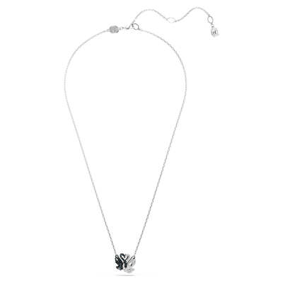 Swarovski Swan Pendant Necklace, Swan, Black, Mixed Metal Finish