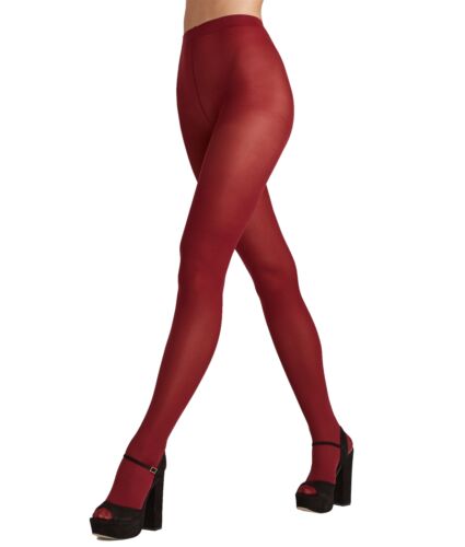 Hue 254185 Women's Opaque Control Top Tights Sangria Size 1 - Picture 1 of 2