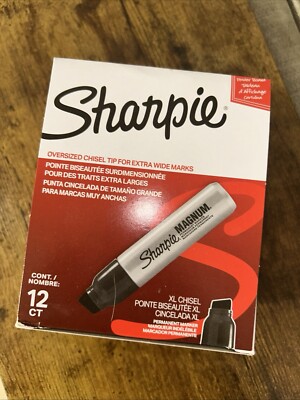 Sharpie Magnum Permanent Marker, Black, Pack Of 12