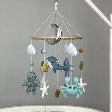 Ocean baby mobile whale Sea Crib mobile Under the sea nursery mobile Nautical