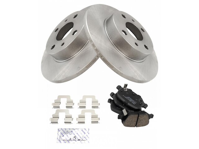 Rear TRQ Brake Pad and Rotor Kit fits Fiat 500 2012-2019 84MJCV