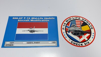 F-16 Mid-Life Update Check Six & RNLAF Aircraft Modification GM Sticker Lot