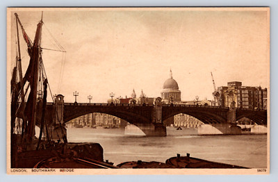 Vintage Postcard London Southwark Bridge