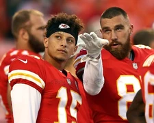 Patrick Mahomes & Travis Kelce Kansas City Chiefs 8x10 Photo Reprint