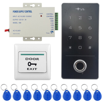 Outdoor Fingerprint Access Password Touch Panel RFID Reader Door Entry Security