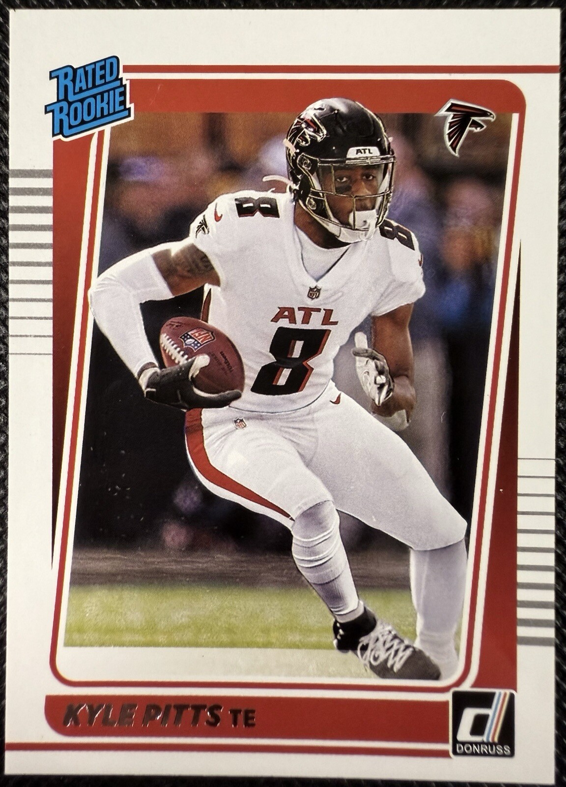 2021 Panini Donruss Kyle Pitts Aqueous Test Rated Rookie #260 Atlanta Falcons