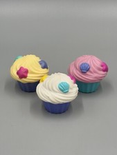 Pretend Play Fake Food Frosted Cupcakes Colorful Desert Set Of 3 Munchkin 2012