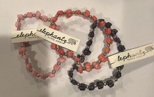 6 Elephantz Elephants Bracelets Stretchy Various Colors