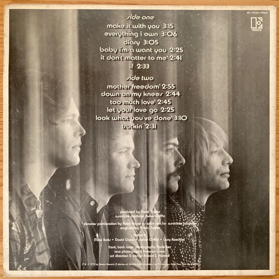 Bread “The Best of Bread" 33 1/3 rpm LP record, EKS-75056 - Image 2 of 4