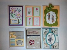 Lot of 6 Unique Handmade Crafted Birthday Cards