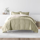 Sage and Ivory Microfiber down Alternative King / Cal King Reversible Comforter