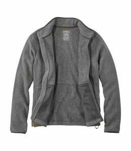 LL-Bean-Mens-Full-Zip-Fleece-Jacket-Gray-Size-XL-Slightly-Fitted-100-Polyester