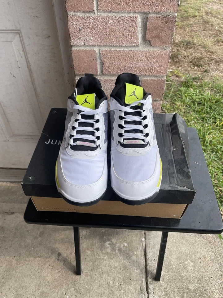 Nuevo en caja Jordan Air Max 200 para hombre blanco negro vibrante fucsia talla 11 Foto 4 de 4