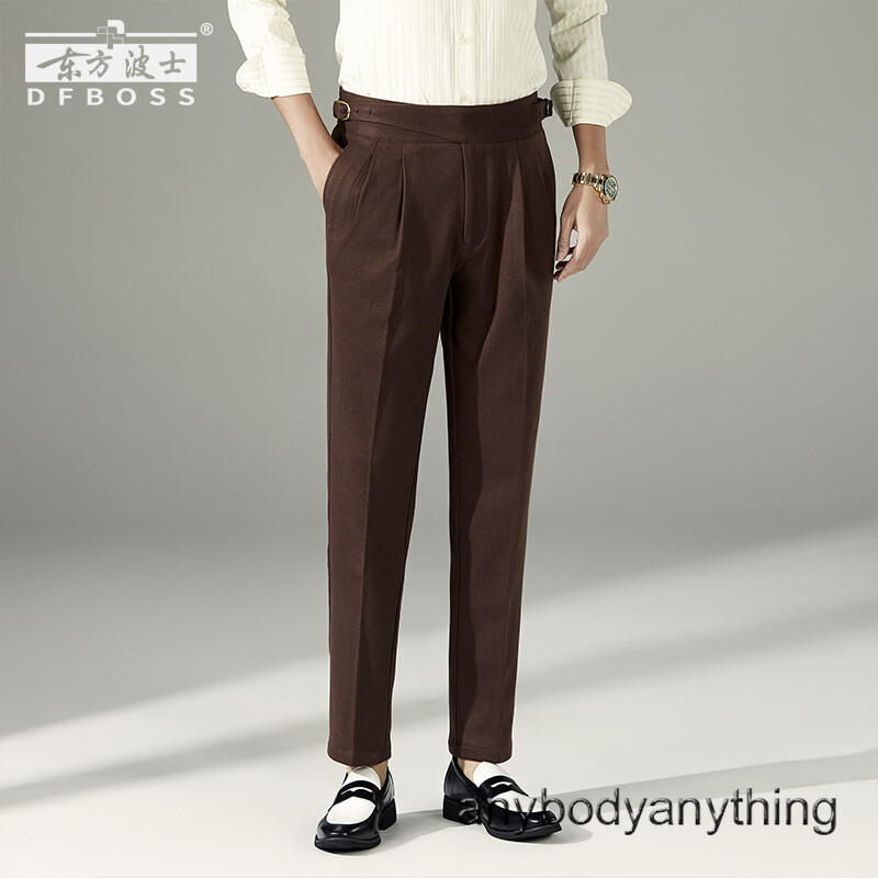 Mens Vintage Gurkha Pants High Waist Straight Naples
