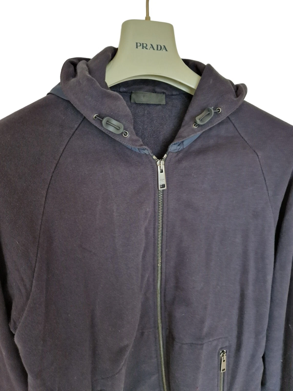 Felpa maglione maglione pile uomo PRADA full zip taglia media. Prezzo consigliato £ 1.695